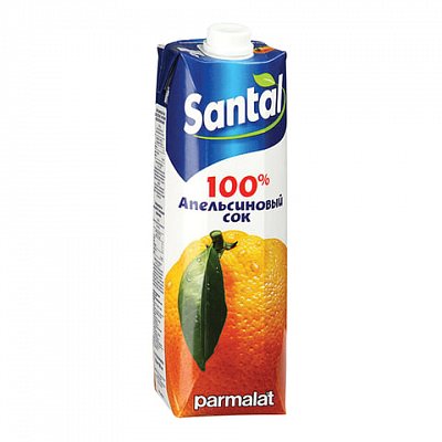 Сок SANTAL (Сантал), апельсиновый, 1 л, для детского питания, тетра-пак