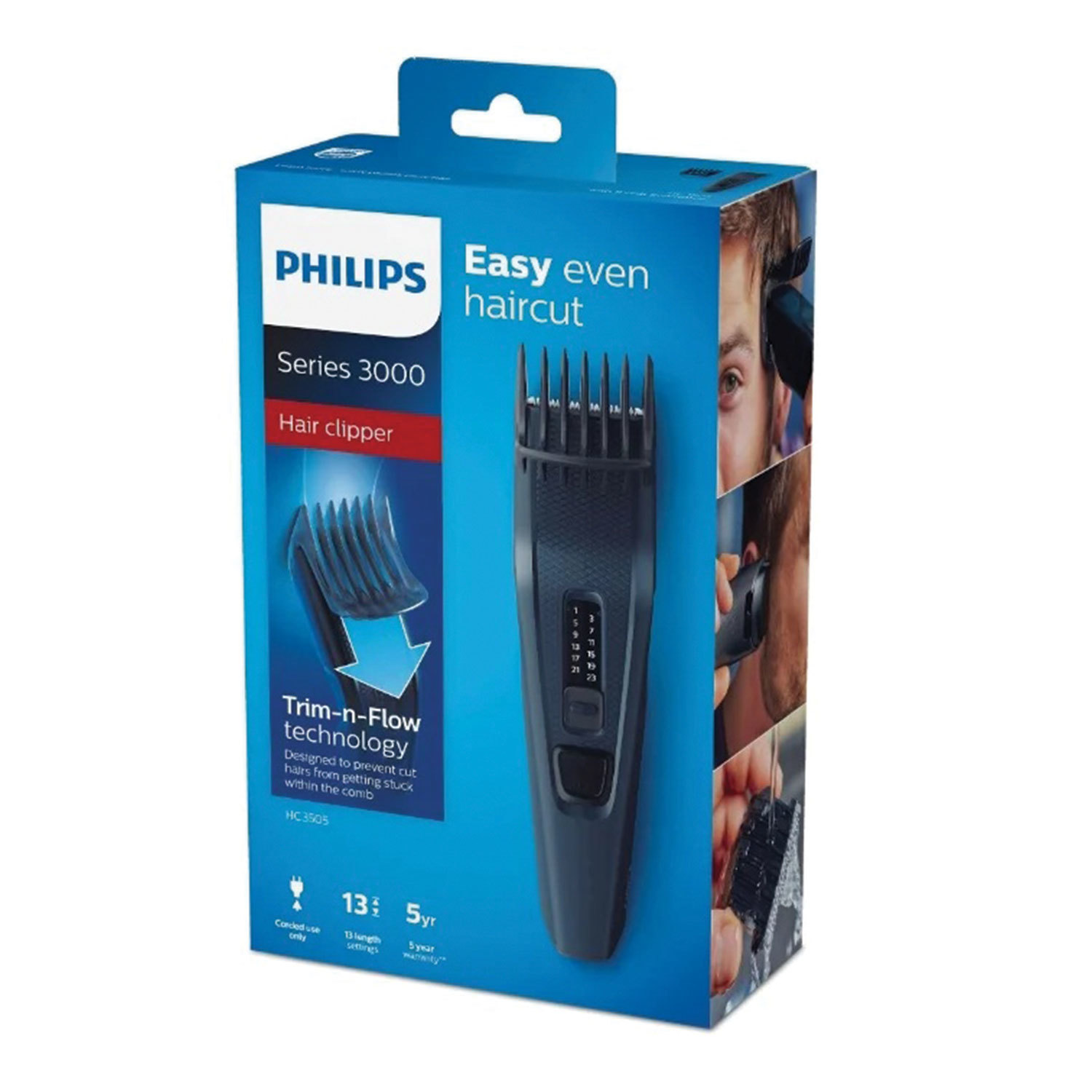 Машинка для стрижки волос PHILIPS HC3505/15, 13 установок длины, 1 насадка,  сеть, синяя арт. 1004849 - купить в Москве оптом и в розницу в  интернет-магазине Deloks