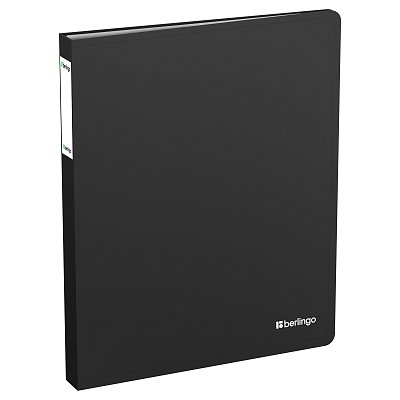 Папка с 60 вкладышами Berlingo «Soft Touch», 30мм, 700мкм, черная, с внутр. карманом