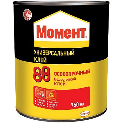 Клей универсальный Момент 88 особопрочный водостойкий 750мл (1777022)