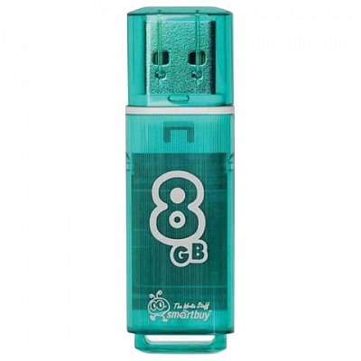 Флеш-память SmartBuy Glossy series 8Gb USB 2.0 зеленая