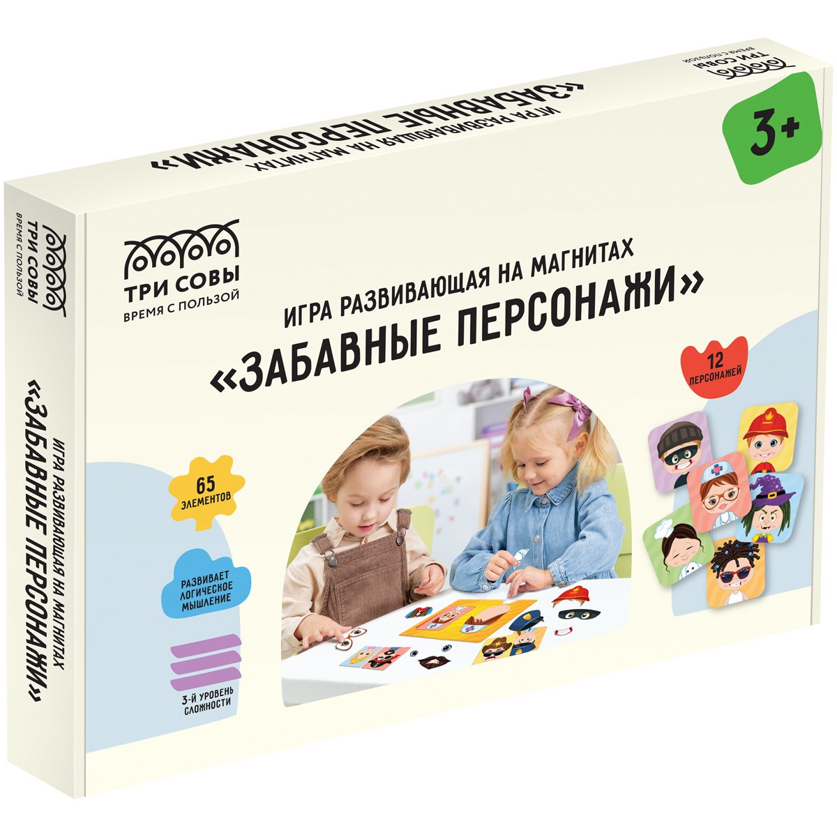 Игра развивающая на магнитах ТРИ СОВЫ «Забавные персонажи», 65 эл. - купить  в Москве оптом и в розницу в интернет-магазине Deloks