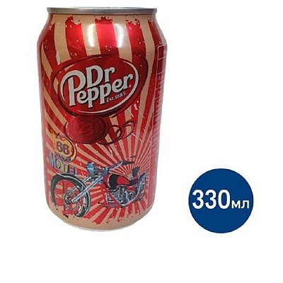 Напиток Dr. Pepper Ориджинал безалкогольный газированный ж/б 0.33л 24шт/уп