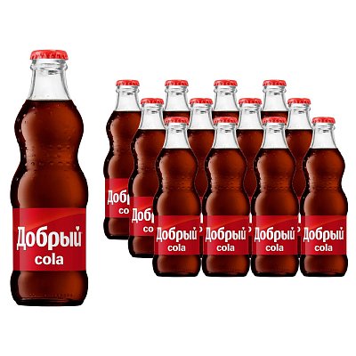 Напиток Добрый Cola б/а сильногаз. ароматизированный, 0.25л, 12 шт/уп