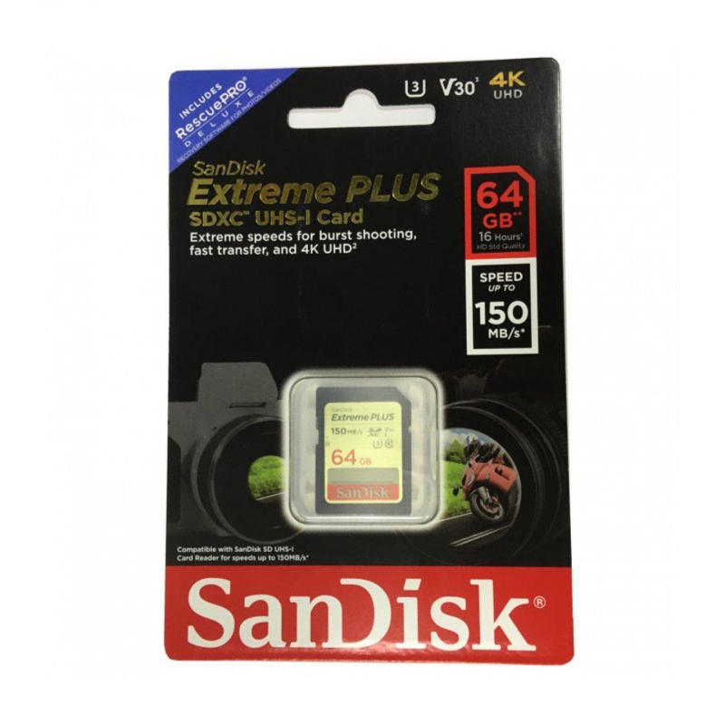Карта памяти 64 ГБ Sdxc Sandisk Extreme Plus Class 10 Sdsdxw6 064g Gncin арт 1138143 купить 4175