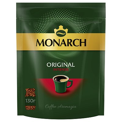 Кофе растворимый Monarch «Intense», сублимированный, мягкая упаковка, 130г