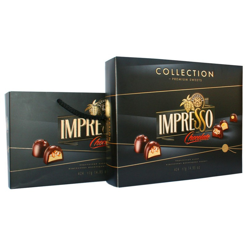 Набор шоколадных конфет IMPRESSO Синий, коробка, под.пакет 424 г (Спартак, Беларусь)