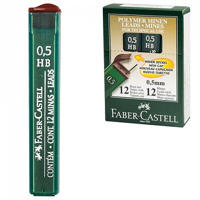 Стержень микрографический 0,5 Faber-Castell POLYMER, 12шт /521500