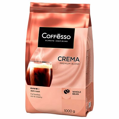 Кофе в зернах COFFESSO «Crema», 1 кг