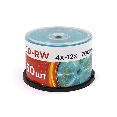 Носители информации CD-RW Mirex 700Mb/12х/Cake 50шт/уп 50/300(UL121002A8B)