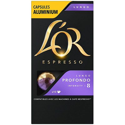 Кофе в капсулах L'OR «Espresso Lungo Profondo», капсула 5.2 г, 10 алюм. капсул, для машины Nespress