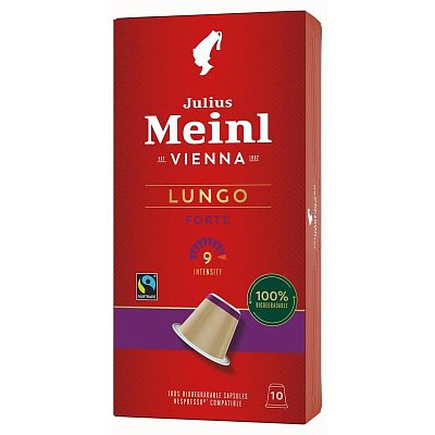 Кофе в капсулах для кофемашин Julius Meinl Lungo Forte (10 штук в упаковке)