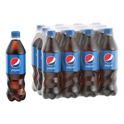 Напиток Pepsi бе/а газ. на ароматах непастеризованный ПЭТ, 0.5л 12 шт/уп