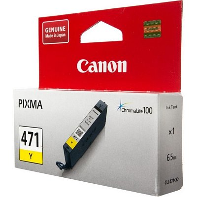 Картридж струйный Canon CLI-471 Y желтый