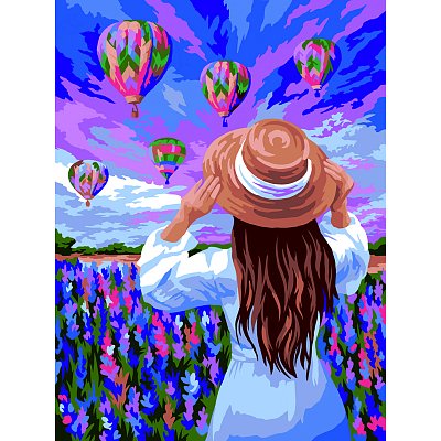 Картина по номерам на картоне ТРИ СОВЫ «Воздушные шары», 30×40, с акриловыми красками и кистями