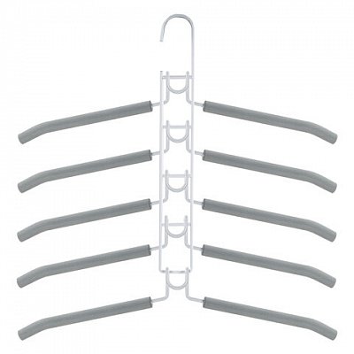 Вешалка-плечики трансформер5 плечиковметалл с покрытиемсерыеBRABIX607475