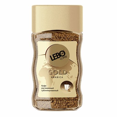 Кофе растворимый LEBO «Gold» 100 гстеклянная банкасублимированный