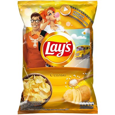 Чипсы Lays с солью, 225г