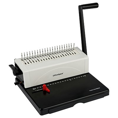 Брошюровщик OfficeSpace BM254 «Perfect bind» для пластиковых пружин, пробивает 25л., сшивает 500л. 