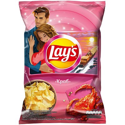 Чипсы Lays краб, 225г