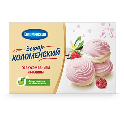 Зефир Коломенский со вкусом ванили и малины, 250г
