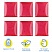 превью Легкий пластилин для лепки Мульти-Пульти, красный, 6шт., 60г, прозрачный пакет