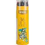 Карандаши цветные M&G, пластиковые, шестигран, стираемые, 36 цв/наб, в тубе