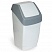 превью Ведро-контейнер 15 л, с крышкой (качающейся), для мусора, "Хапс", 46х26х25 см, серое, IDEA, М 2471