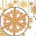 превью Украшение для окон и стекла ЗОЛОТАЯ СКАЗКА «Узоры из золотых снежинок 4», 30×38 см, ПВХ