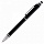 Ручка-стилус SONNEN для смартфонов/планшетов, СИНЯЯ, корпус черный, серебристые детали, линия письма 1 мм