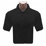 Рубашка поло черная с коротким рукавом (размер XXL, 190 г/кв. м. )