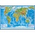 превью Настенная карта Мир Физическ. 101×66см,1:29М, с ламин, интеракт, европодвес
