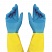 превью Перчатки латексные Bicolor усиленные синие/желтые (размер 9, L)