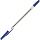 Ручка шариковая СТАММ «111» 4шт., синие, 1.0мм, тонированный корпус, пакет с европодвесом