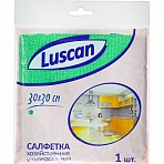 Салфетка хозяйственная Luscan из микрофибры универ 200г/м2 30×30см зеленая