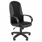 Кресло для руководителя Easy Chair 682 TС черное (ткань/искусственная кожа, пластик)