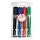 Маркеры для доски BRAUBERG, набор 4 шт., классические, круглый наконечник 5 мм (черный, синий, красн