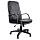 Кресло офисное «Орион», кожа, хром, монолитный каркас, черное К-11