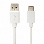 Кабель белый USB 2.0-Type-C, 1 м, SONNEN, медь, для передачи данных и зарядки