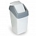 превью Ведро-контейнер 15 л, с крышкой (качающейся), для мусора, "Хапс", 46х26х25 см, серое, IDEA, М 2471