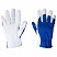 превью Перчатки рабочие JetaSafety JLE321 кожаные синие/белые (размер 10, XL)